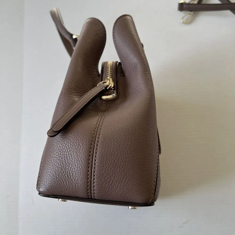 KATE SPADE Colorblock Brown White Crossbody Handbag Satchel NWOT